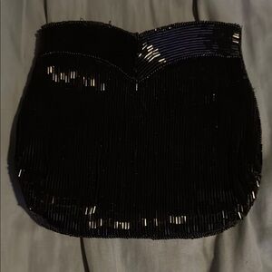 Black Beaded Mini handbag